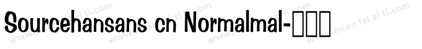 Sourcehansans cn Normalmal字体转换